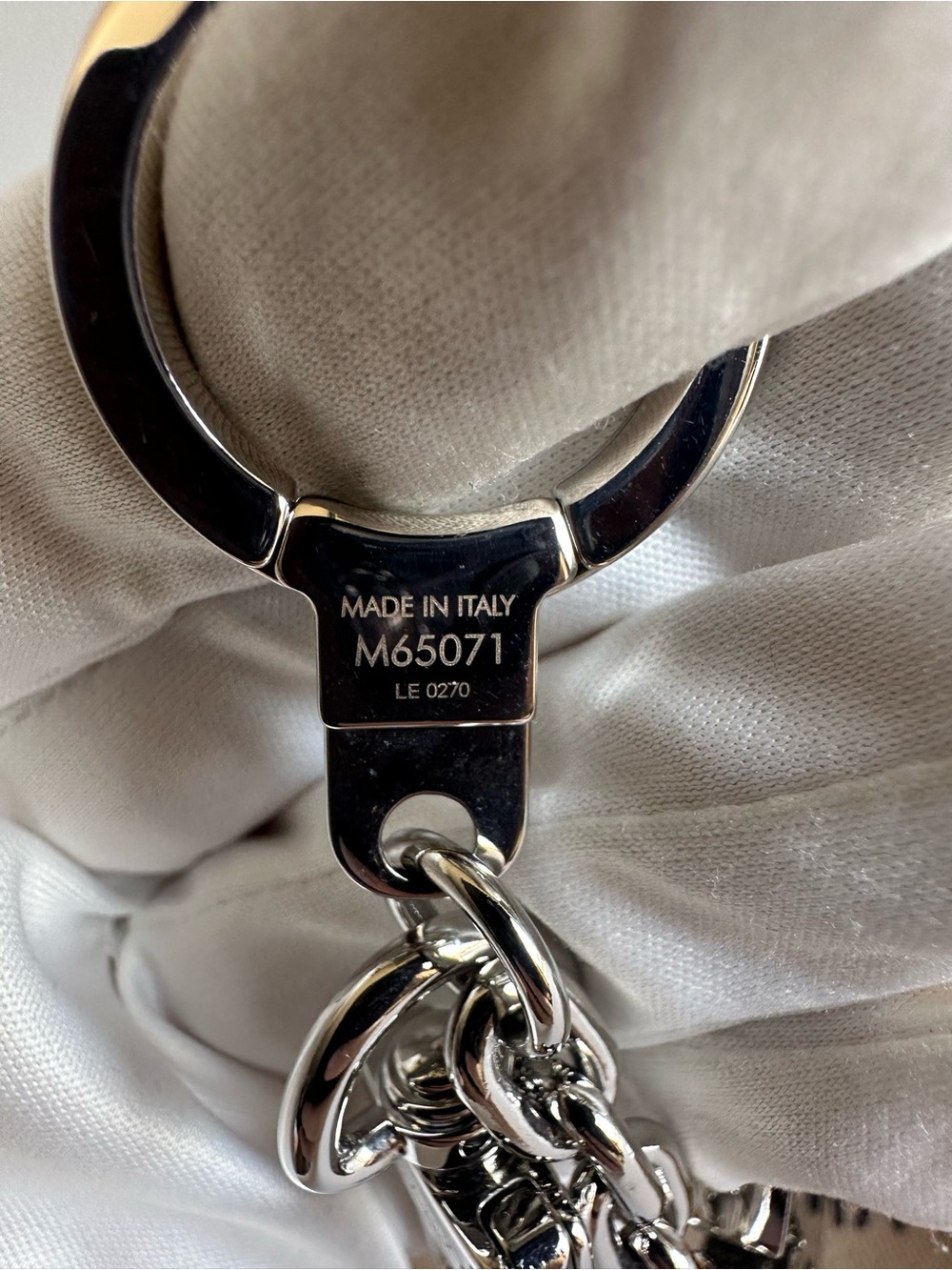 Louis Vuitton Porte-Clés Initiales LV Bag Charm Key Holder Silver M65071 - Picture 8 of 13